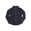Рубашка Polo Ss23 повседневная однотонная с длинным рукавом темно-синего цвета для мужчин 323914506-001