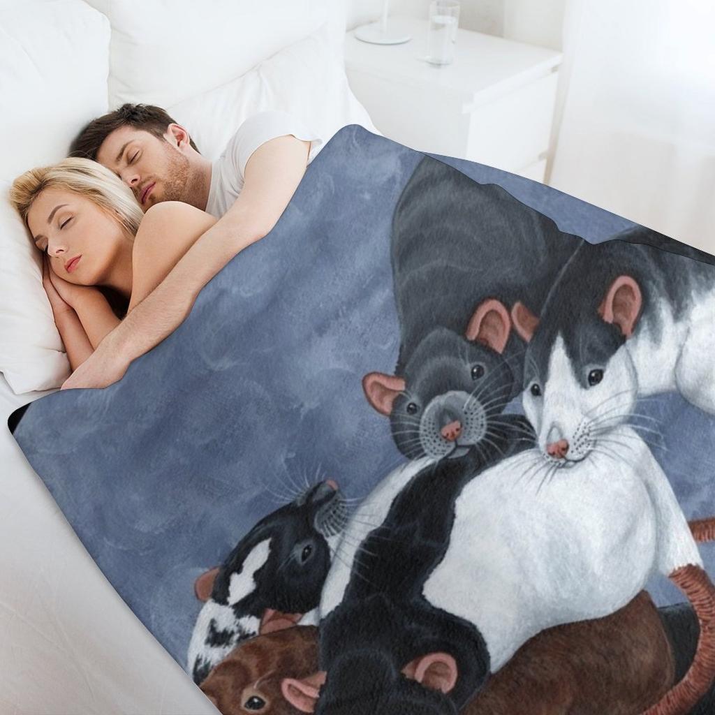 Крыса Куча Плед Дизайнеры манга Декоративные Кровати Пляжные Одеяла