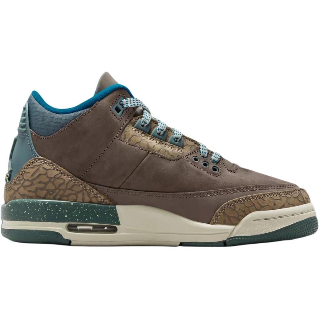 Кроссовки Air Jordan 3 GS Оливково-серые Детские Зеленые IB7066-001