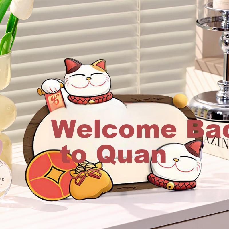 Youjia Good Products Lucky Cat Entryway Decoration Welcome Home Wall Art Living Room TV Cabinet Ornament