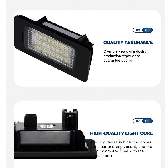 2 Pcs LED License Plate Lights Car Led Signal Lamp Canbus Error Free For Seat Alhambra 2011- Automobiles Parts Accessories