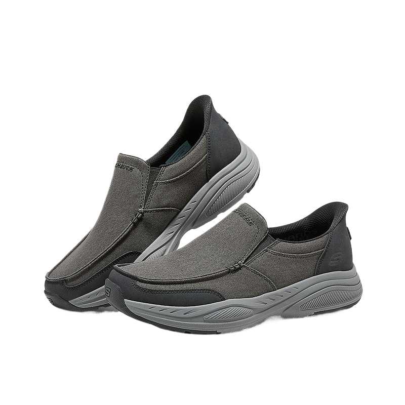 Skechers Мужская повседневная обувь США Удобная 205803-ЧЕРНЫЙ