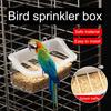 Box Durable Convenient Transparent Hanging Bird Feeder with Anti-Splash Grid for Bird Cage