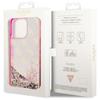 Etui do iPhone 14 Pro Guess Liquid Glitter 4G Różowy
