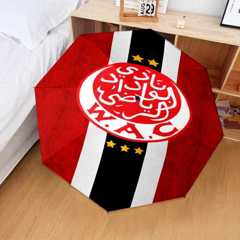 1PC Fc Crest Design Printed Umbrella Folding umbrella, automatic umbrella 8-Frame for Travel, camping Fan gifts Christmas Gifts