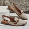 Fashion New Women Platform Sandals Anti-slip Closed Toe Metal Shoes Women Flat Outdoor Round Toe Wedge Sandals Women Sandalias De Mujer