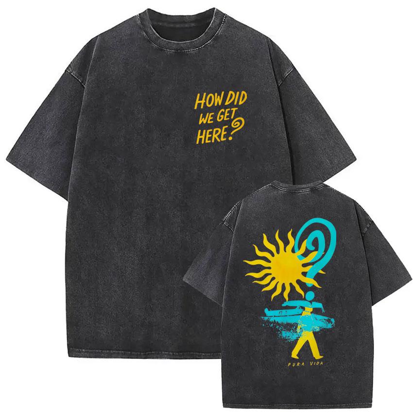 Louis Tomlinson How Did I Get Here Tour Retro Washed T Shirt Men Women Summer Clothing Fashion Cotton Short Sleeve Tshirt