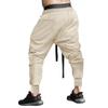 Spring Fall Men Harem Pants Loose Drawstring Elastic Waist Pockets Ankle-banded Solid Color Sport