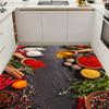 Spice Print  Anti-Slip Rugs Kitchen Mat Soft Thickened Kitchen Floor Mat Waterproof Vintage Absorbent Non-slip Oil-proof Floor Mat Runner Rug