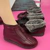 Платформа Женская обувь Флис Теплые Зимние Женские Ботинки Мягкая Подошва Нескользящие Туфли для Мамы Модные На молнии Короткий Плюш Снежные Ботинки