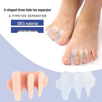 Силиконовый корректор Hallux Valgus и разделитель пальцев ног с трехлуночным дизайном, подходит для ношения в обуви