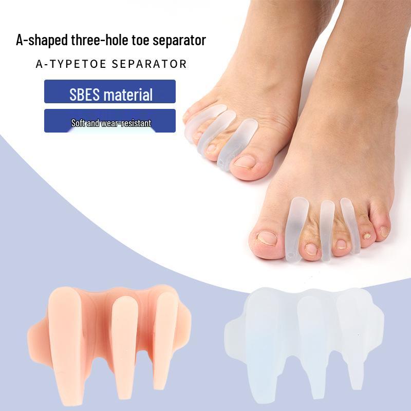 Силиконовый корректор Hallux Valgus и разделитель пальцев ног с трехлуночным дизайном, подходит для ношения в обуви