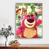 5D DIY Diamond Art Painting Kits for Adults, Toy Story Strawberry Bear Full Round Crystal Diamond Kits for Beginner for Home Wall Decorate