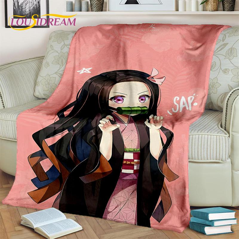 Kamado Nezuko Demon S-Slayer Japan Anime Blanket, мягкое детское одеяло для дома, спальни, кровати, дивана, пикника, путешествия, офиса, подарка