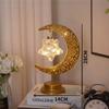 Metal Iron Art Star Moon Bedroom LED Night Lights Muslim Ramadan Night Light For Bedroom Festival Eid Home Decoration Light