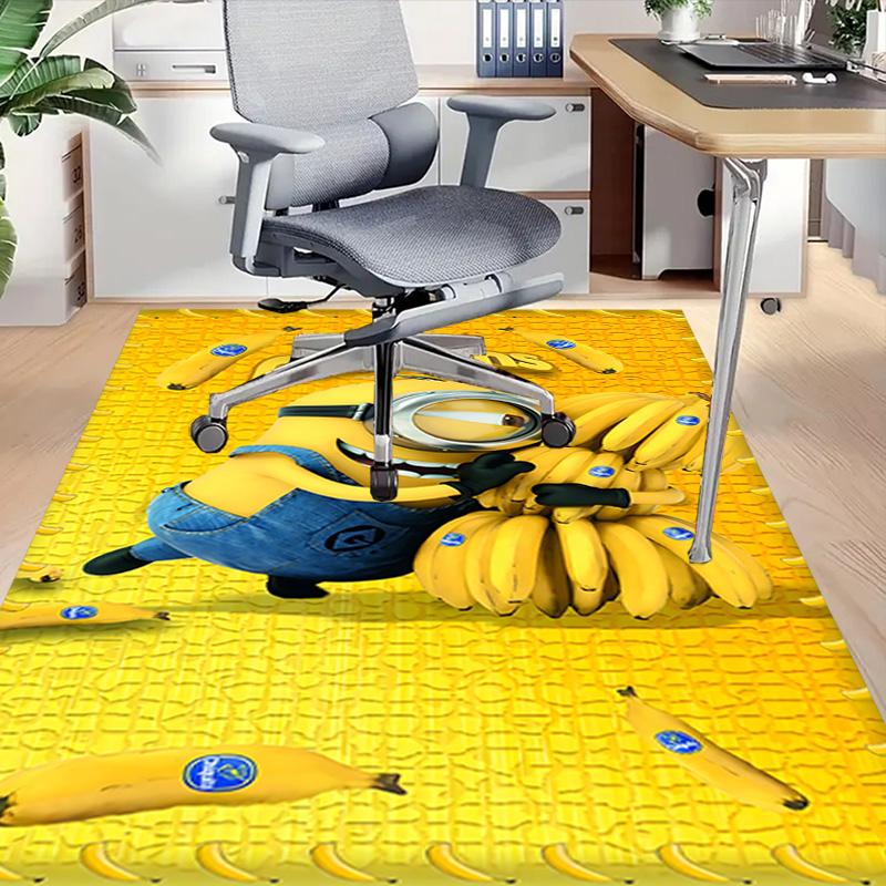 1pc Minions Adventure Poster Carpet for Playroom Bedroom Living Room Sofa Home Decor,kids Game Area Rug Non-slip Floor Mat Y72821