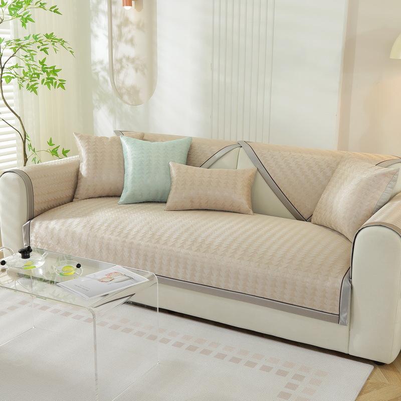 Summer Ice Silk Sofa Cushion Light Luxury High-end Cold Feeling Sofa Cover Summer Mat Summer Cushion Cushion