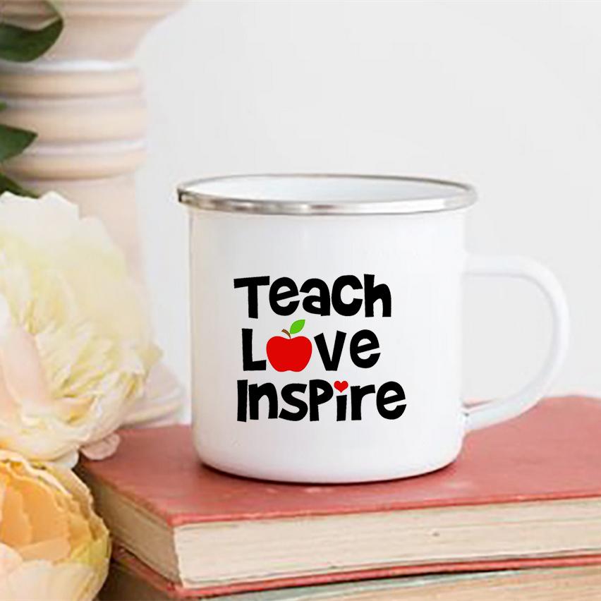 Teaching It A Work of Heart Print Кружки Друзья Туристическая кружка Кофейная чашка Кружка из нержавеющей стали Милая необычная чайная чашка Персонализированный подарок