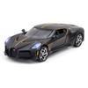 1/24 Scale Bugatti Voice of The Night Alloy Metal Diecast Car Model, Pull Back Vehicle with Sound and Light Doll Toy Model Gift for Children