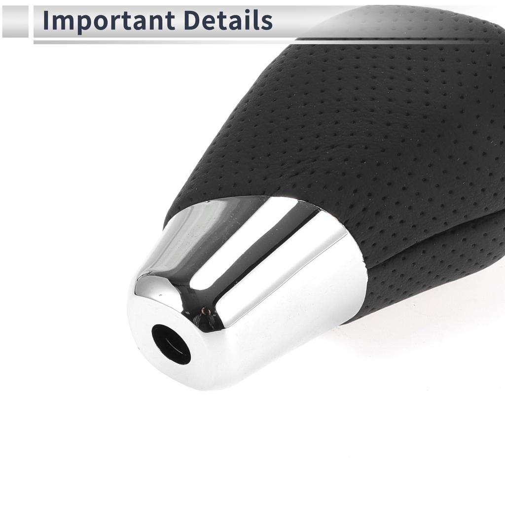 RATCHROLL Automatic Gear Shift Knob for Toyota Alphard 200 Series Plastic Faux Leather Automotive Gearbox Stick Shifter Lever Black Silver Tone