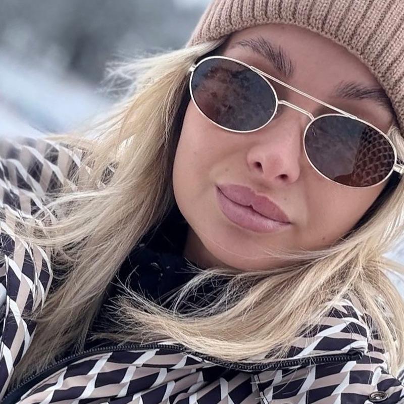 Женские солнцезащитные очки в винтажном стиле, овальной формы, с двойной переносицей, для мужчин, для вождения, для пеших прогулок, женские солнцезащитные очки