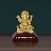 Metal Ganesha Idol for Car Dashboard Home Decor Golden Ganesh Ji Statue Showpiece Diwali New Year Gift for Corporate Client