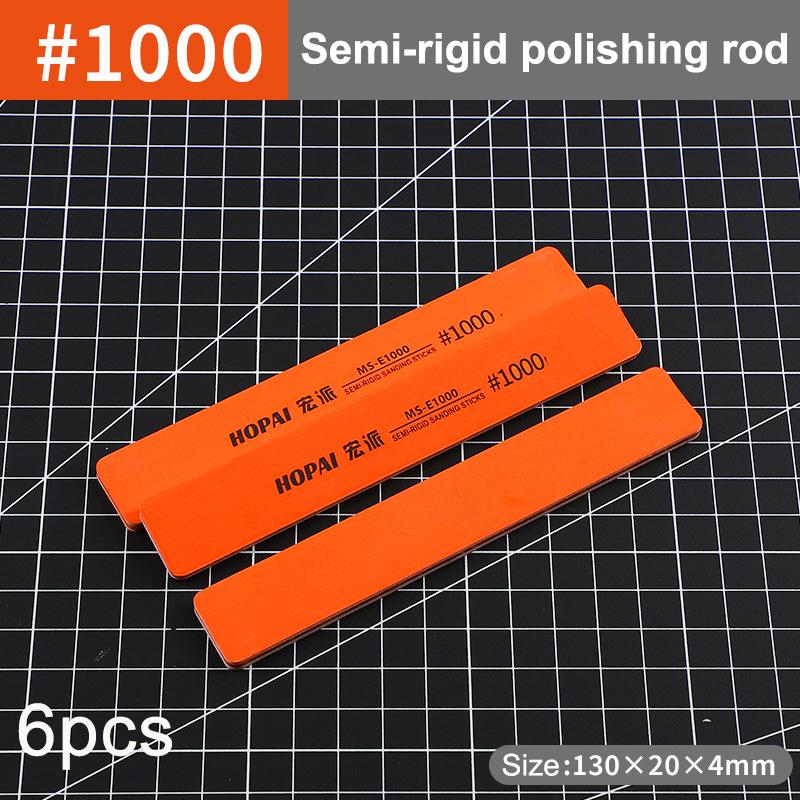 6 шт. MS-E400-1500 Полужесткие шлифовальные палочки Пластиковая модель Полировальный стержень Для самостоятельной сборки Модельные инструменты для сборки