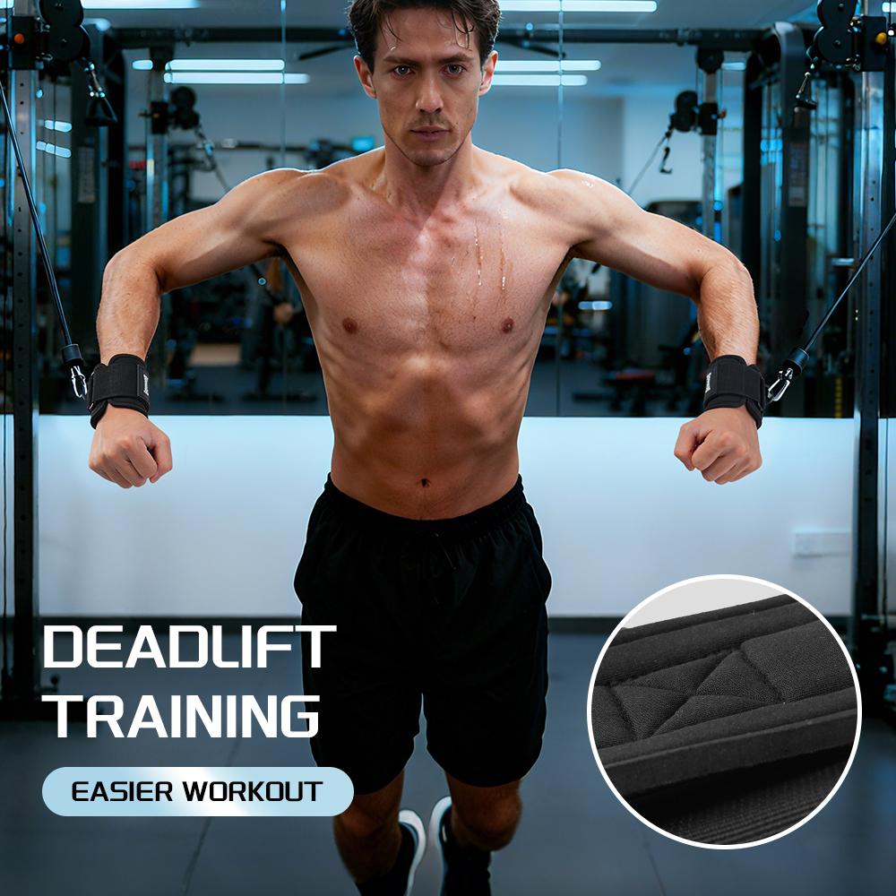 2 шт. Кистевые лямки для тяжелой атлетики, регулируемые, нескользящие, для силовых тренировок, фитнеса, поддержки при подъеме веса, спортивные грип-ленты