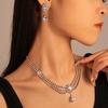 Elegant Zircon Water Drop Multi-Layer Clavicle Necklace for Women - Exquisite & High-End Fashion Accessory