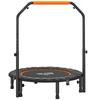 40" Foldable Mini Fitness Trampoline, with Adjustable Foam Handle, Orange