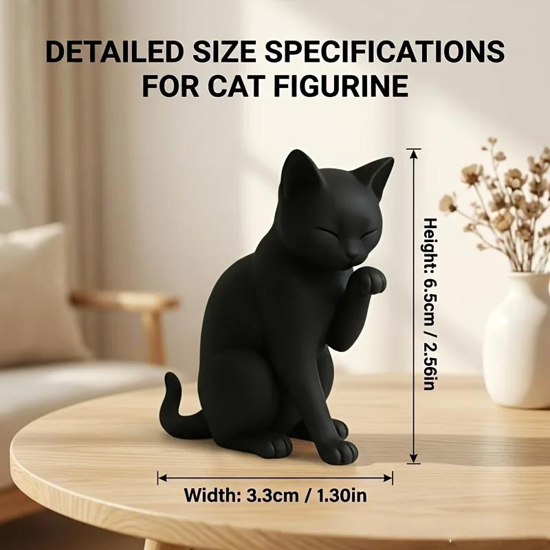 3D-печатные куклы-кошки, облизывающие лапы, украшения для комнаты, рабочего стола, окна, коллекционные сцены, домашние аксессуары на тему кошек