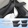 For Tesla Model Y Juniper 2025 Car Door Storage Pocket Nappa Leather Storage Box Door Handle Armrest Tray Organizer Accessories GV2