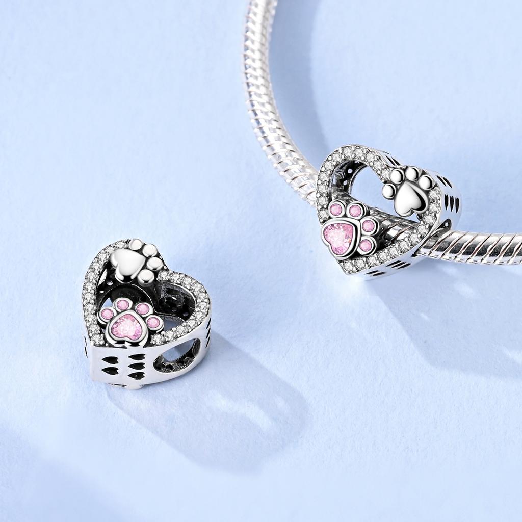 Бусины Медные В форме Сердца Подходят для Оригинального Шарм-Браслета Сделай Сам Для Женщин Модная Бижутерия