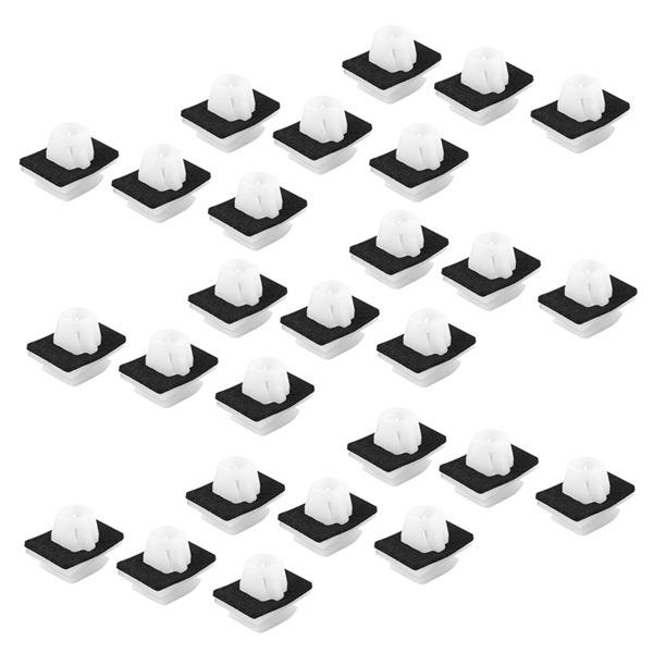 100-Piece White Plastic Car Door Seal Clips for Ben