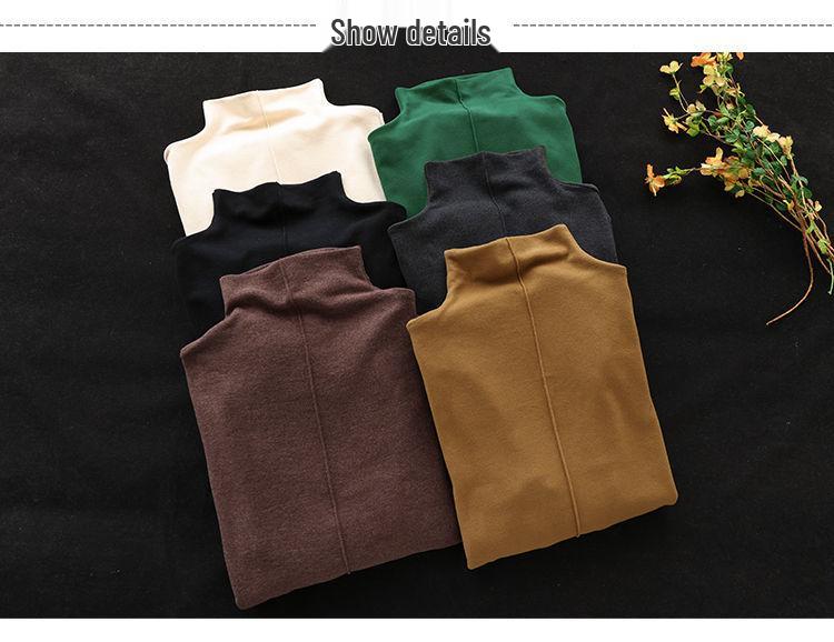 Женская универсальная вельветовая рубашка пэчворк с полувысоким воротником - Осень/Зима 2025