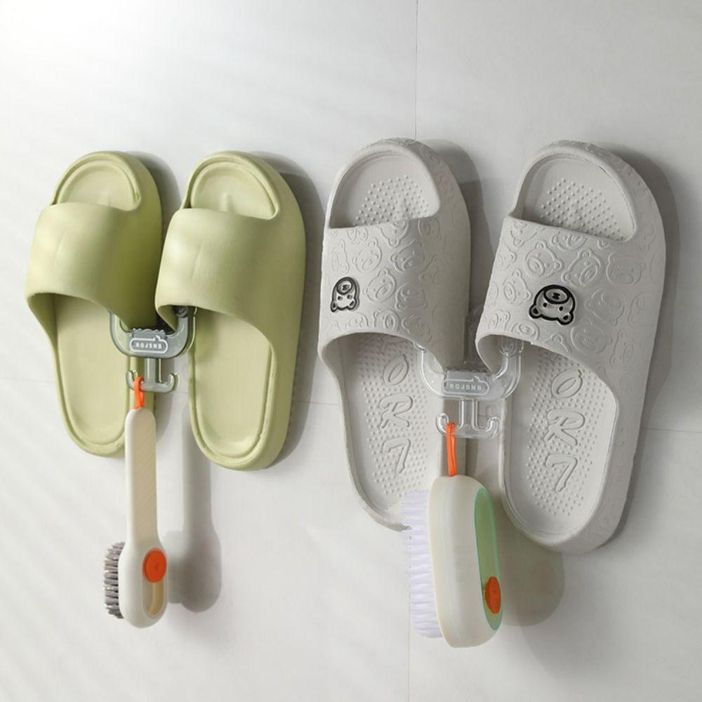 2 шт. самоклеящиеся крючки для тапочек крючки для хранения без проколов новые вешалки для обуви держатель для ванной комнаты