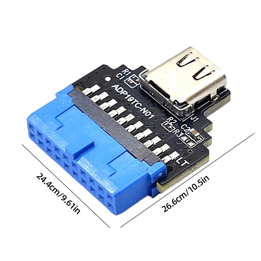 19-контактный разъем Type C/Dual USB A для WIN /LINUX/(ТИП-C-Вверх)