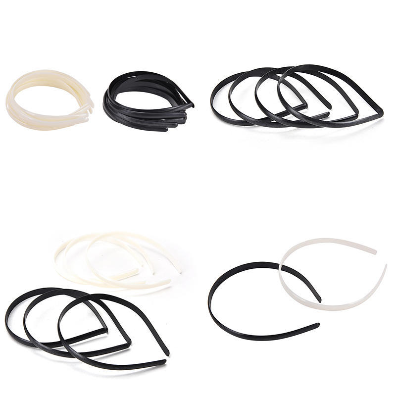 10 Pcs/Set Plastic Hair Band No Teeth Children Hair Accessory Diy Craft 2 Colors