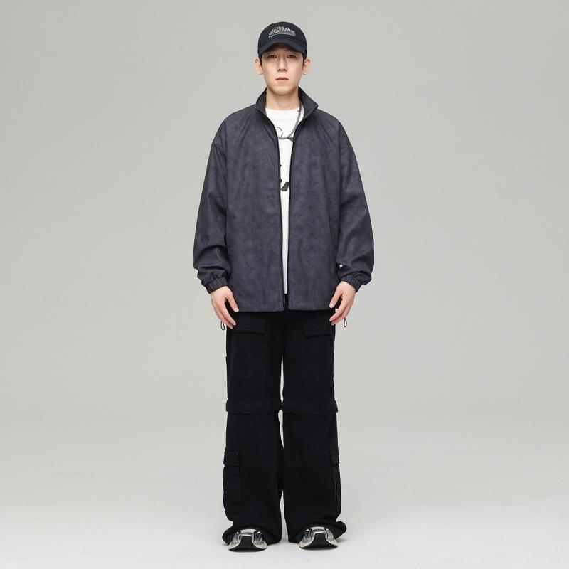 Трендовое повседневное пальто мужское весна и осень новая свободная уличная мода подростковая простая куртка Tide