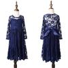 YUBAOBEI 2-12 Yrs Girl Lace Long Dress Sweet Big Bow Long Sleeve Baby Kids Princess Wedding Prom Party Dress