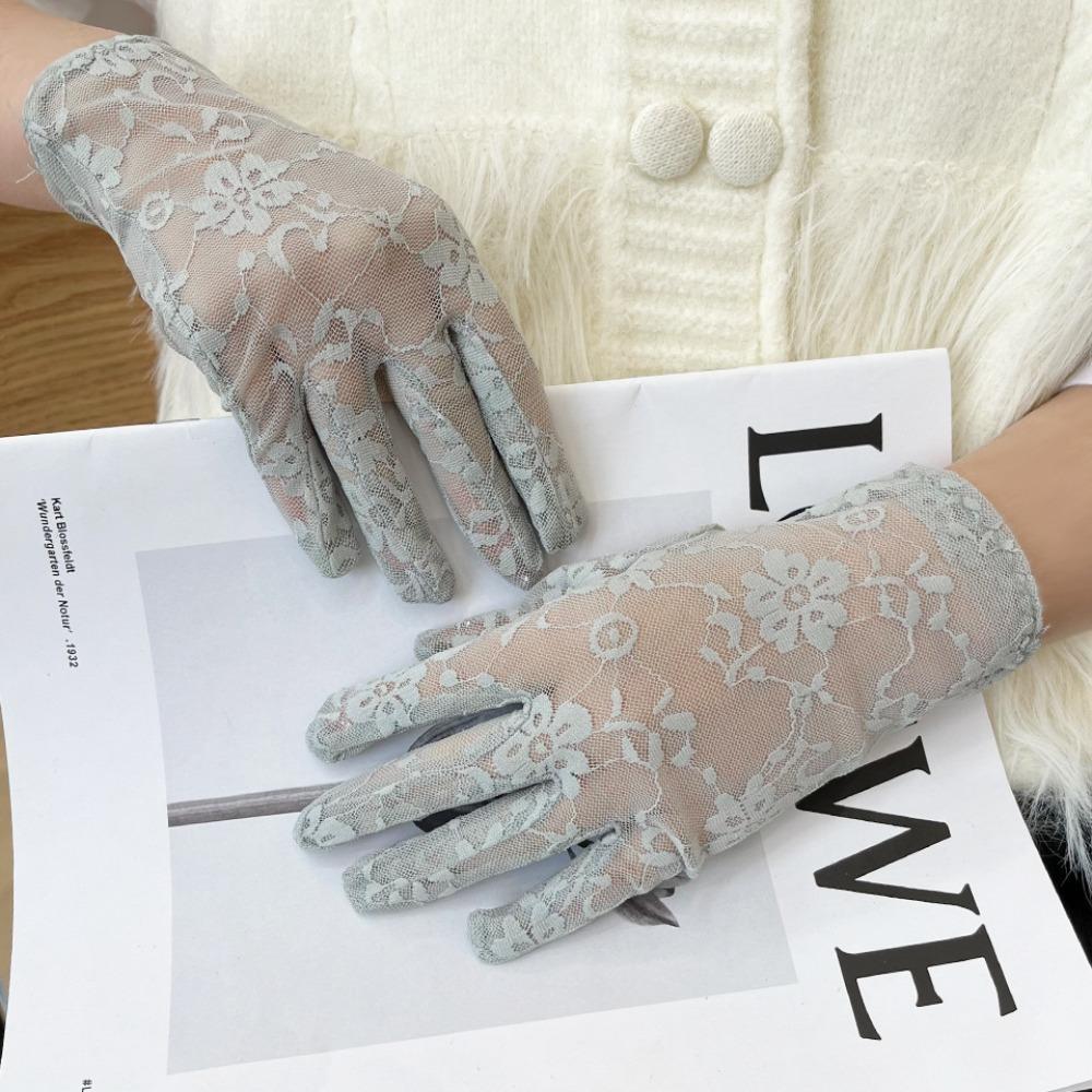 Anti-uv Lace Gloves Highly Elastic Armguard 2024 Riding Driving Gloves Summer