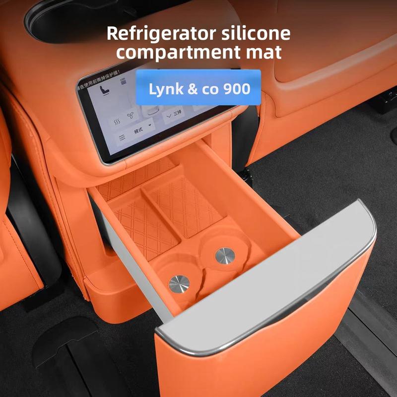 For Lynk&Co 900 2025 dedicated refrigerator silicone pad beverage fixing grid cup holder anti slip pad automotive accessories