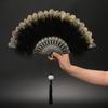For Lolita Handmade with Pendant Dance Hand Fan Party Decor Feather Folding Fan Wedding Gift