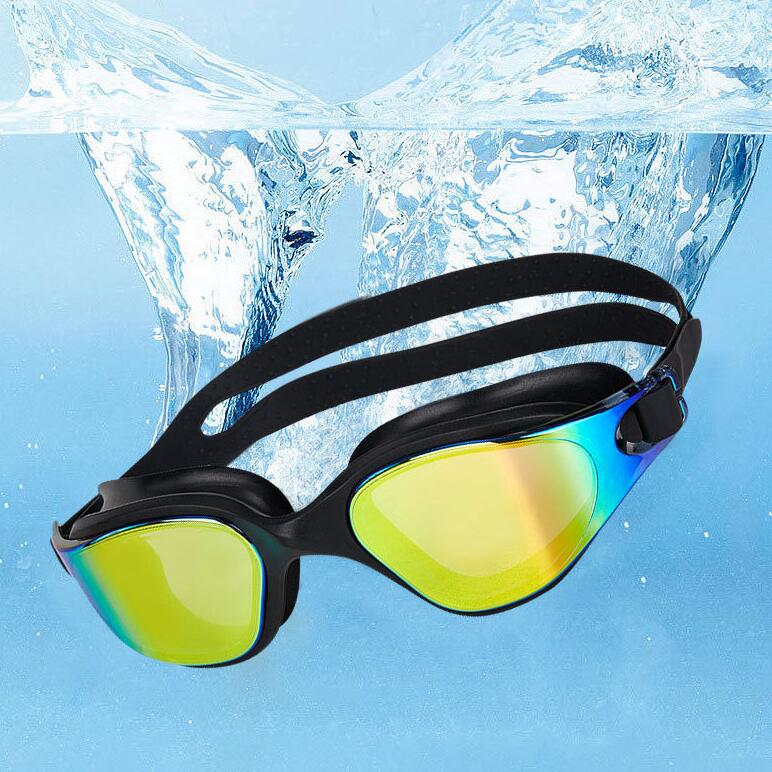 Мужские и женские противотуманные очки для плавания для взрослых, гальванические анти-УФ-очки для плавания, водонепроницаемые очки для серфинга, дайвинга, водных видов спорта MM349