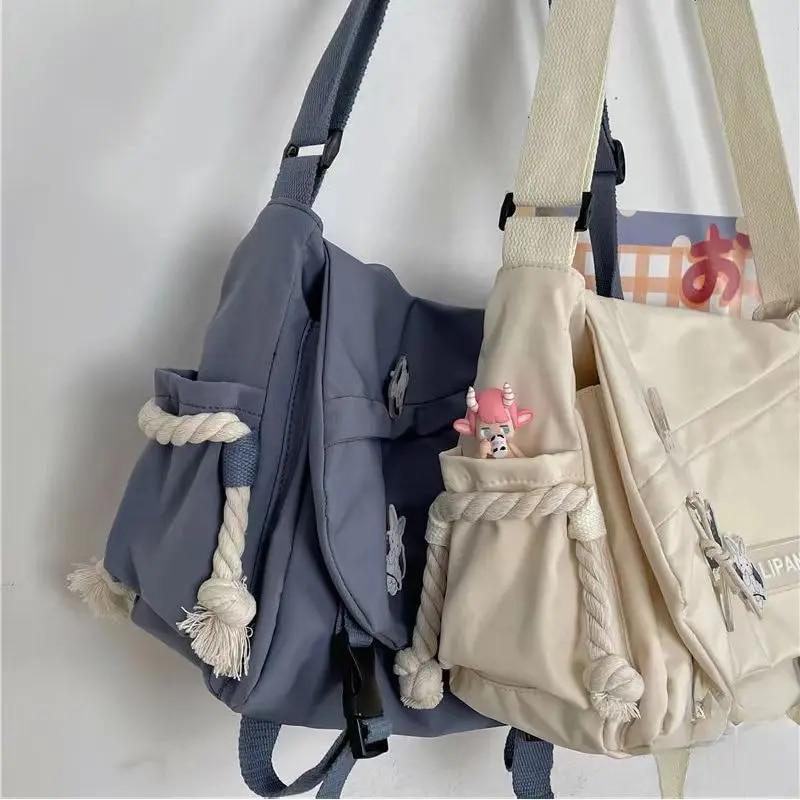 Сумки Сумка через плечо Большая вместимость Сумки через плечо для подростков Сумка-мессенджер Школьные сумки для студентов Для женщин