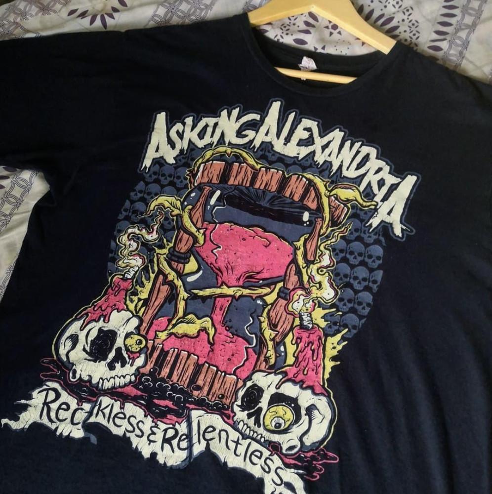 Asking Alexandria Подарок для фанатов Черная Хлопковая Унисекс Футболка S-5XL