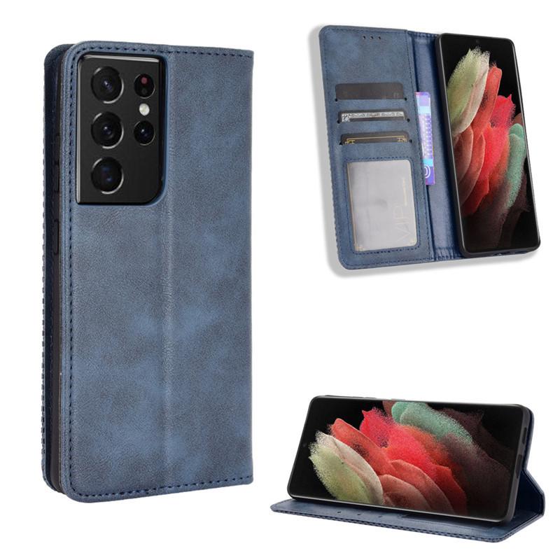 Compatible Leather Flip Case for Samsung Galaxy S23 Ultra, S22, S24, S25 Plus with Magnetic Closure