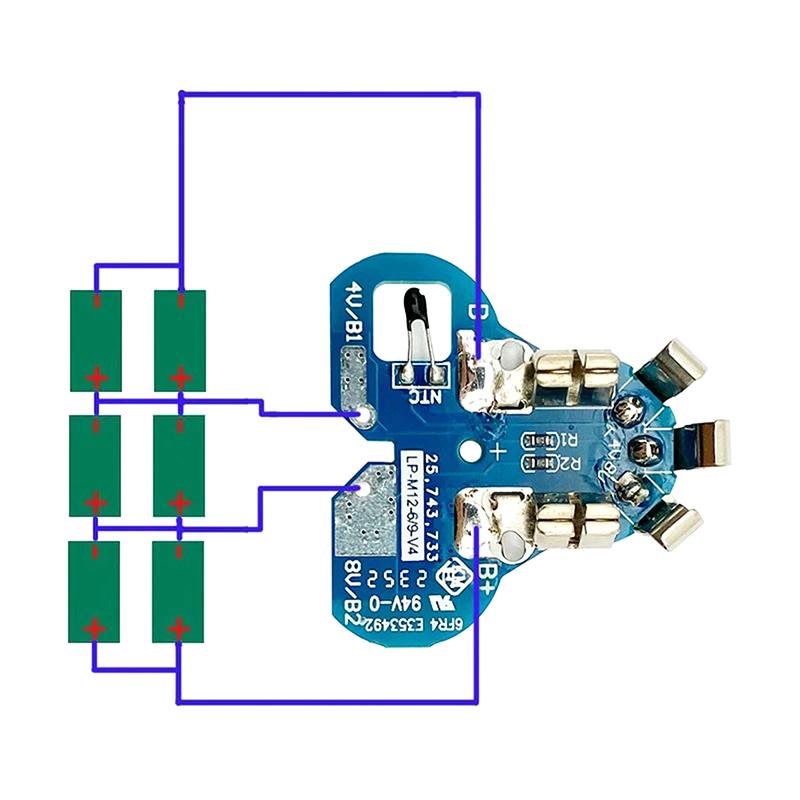 1 комплект для литий-ионного аккумулятора Milwaukee 12 В 1,3 Ач 1,5 Ач для литиевого аккумулятора M12, пластиковый корпус, защитная печатная плата