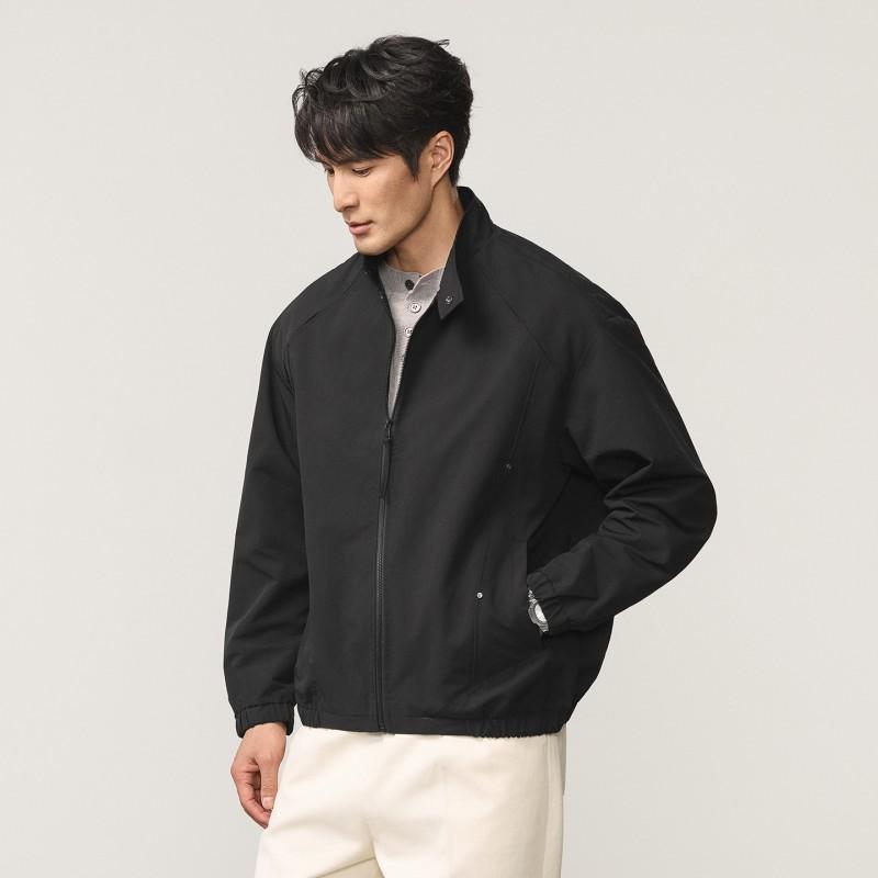 Mens Stand Collar Jacket Casual Trendy Minimalist Old Money Style Slim Fit All-Match Outerwear 2026