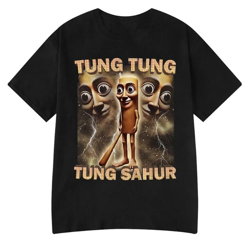 Unisex Summer T Shirt Italian Brainrot Tralalero Tralala Tung Tung Tung Sahur Bombardiro Crocodilo Funny Meme T-Shirt Women Tees Y2k Tops